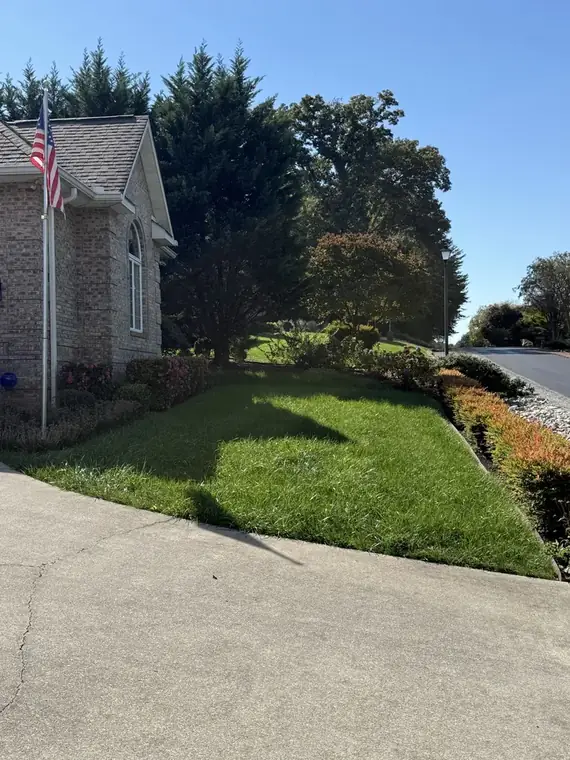 After: front lawn along the driveway